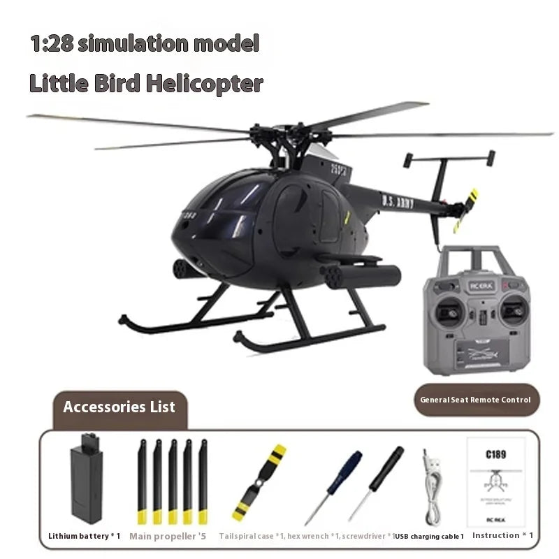 RC Airplane Helicopter Resembling Real Helicopter C189 Bird Helicopter Dual Brushless 4 Channel Simulation Model Birthday Gift