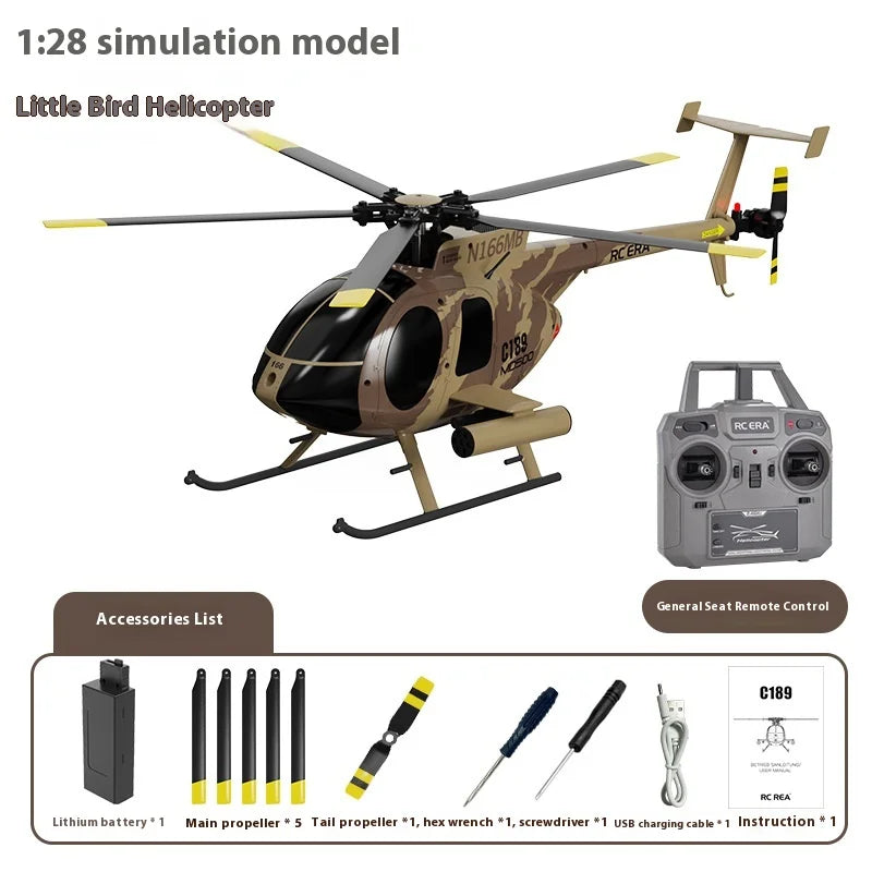 RC Airplane Helicopter Resembling Real Helicopter C189 Bird Helicopter Dual Brushless 4 Channel Simulation Model Birthday Gift