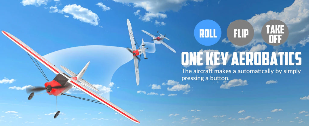 RC Plane Sport Cub 500 2.4G 4CH EPP Foam RC Glider Aircraft One-Key Aerobatic RC Fighter RTF 761-4 Aircraft Boys Toys Gifts