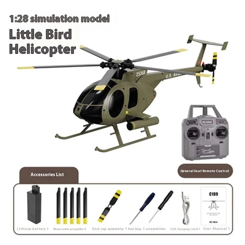 RC Airplane Helicopter Resembling Real Helicopter C189 Bird Helicopter Dual Brushless 4 Channel Simulation Model Birthday Gift