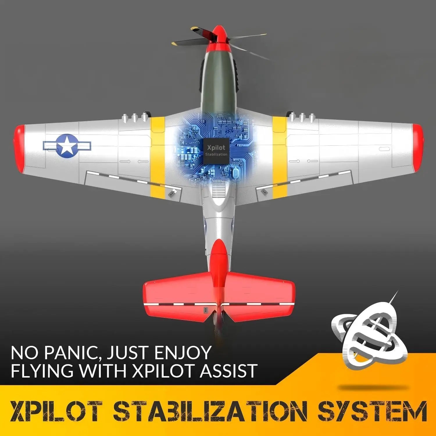 Newest RC Plane P51D Mustang 5CH 3D/6G Fixed-wing RC Airplane for Adults Beginners Easy to Fly Removable Brushless Fighter Gift