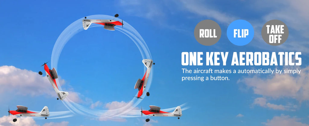 RC Plane Sport Cub 500 2.4G 4CH EPP Foam RC Glider Aircraft One-Key Aerobatic RC Fighter RTF 761-4 Aircraft Boys Toys Gifts