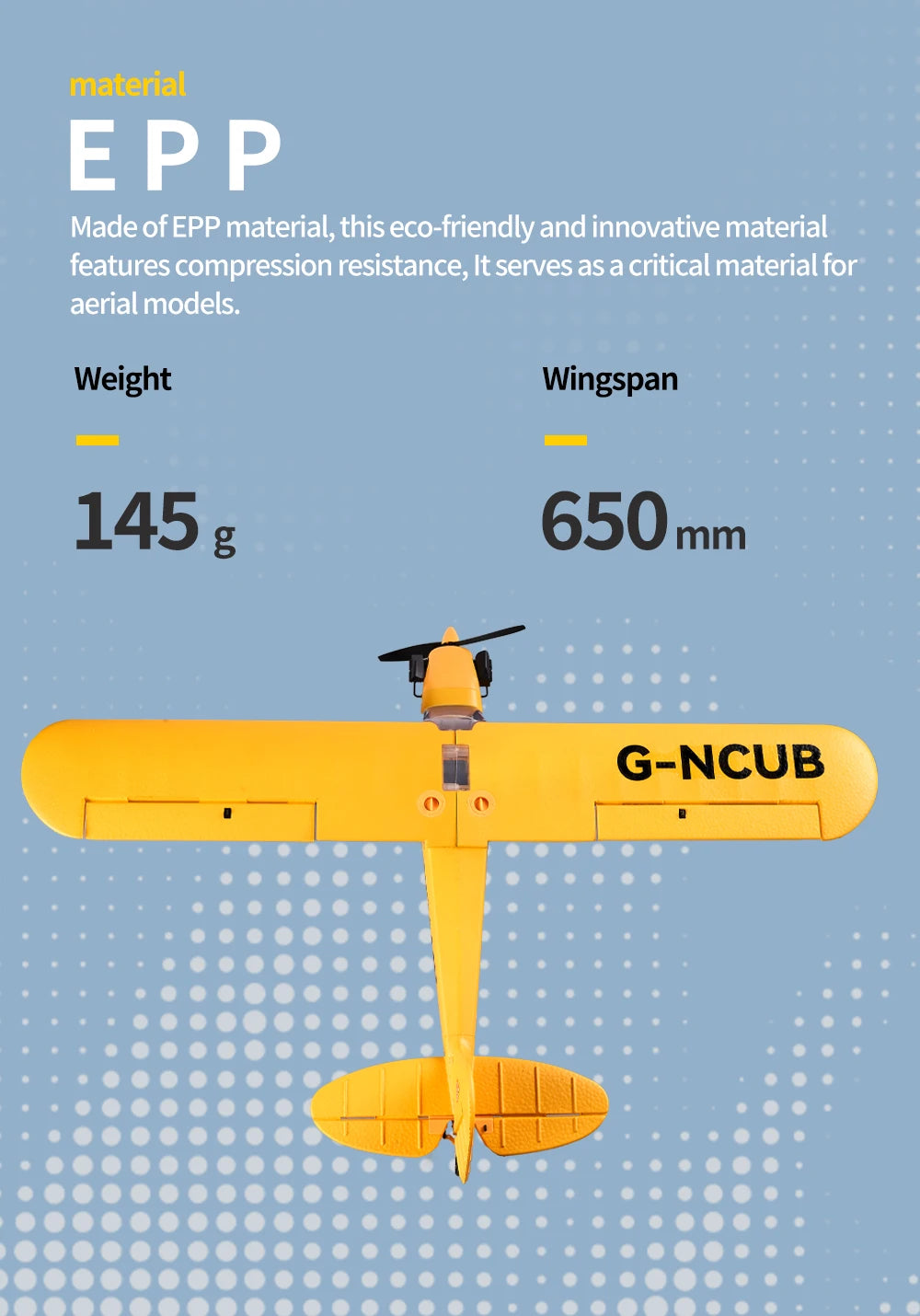 New J3-CUB RC Airplane 5CH 2.4G Remote Control Mode1 (Right Hand Throttle) 3D/6G 1406 Brushless Motor Outdoor Foam Fiexd Plane
