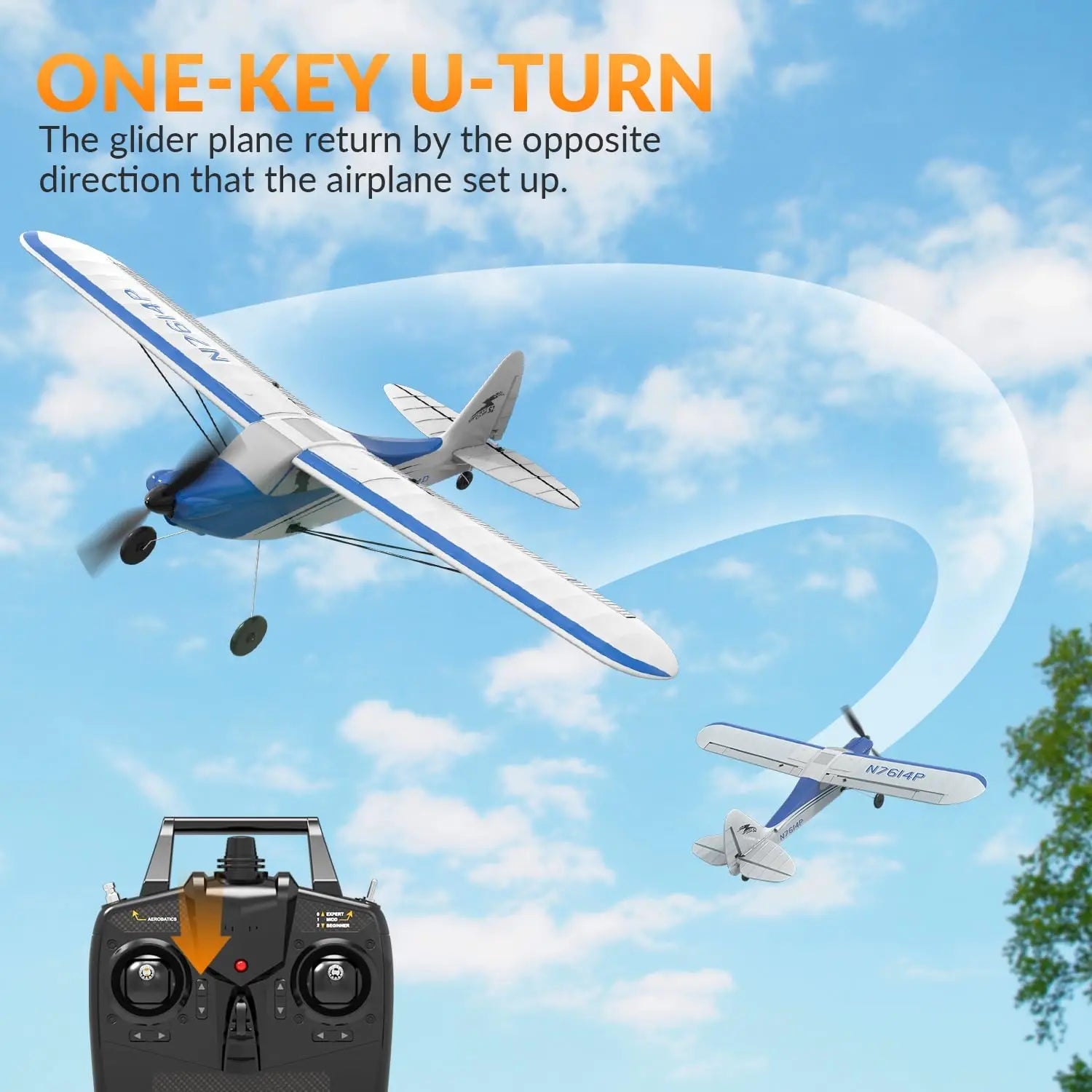 RC Plane Sport Cub 500 2.4G 4CH EPP Foam RC Glider Aircraft One-Key Aerobatic RC Fighter RTF 761-4 Aircraft Boys Toys Gifts
