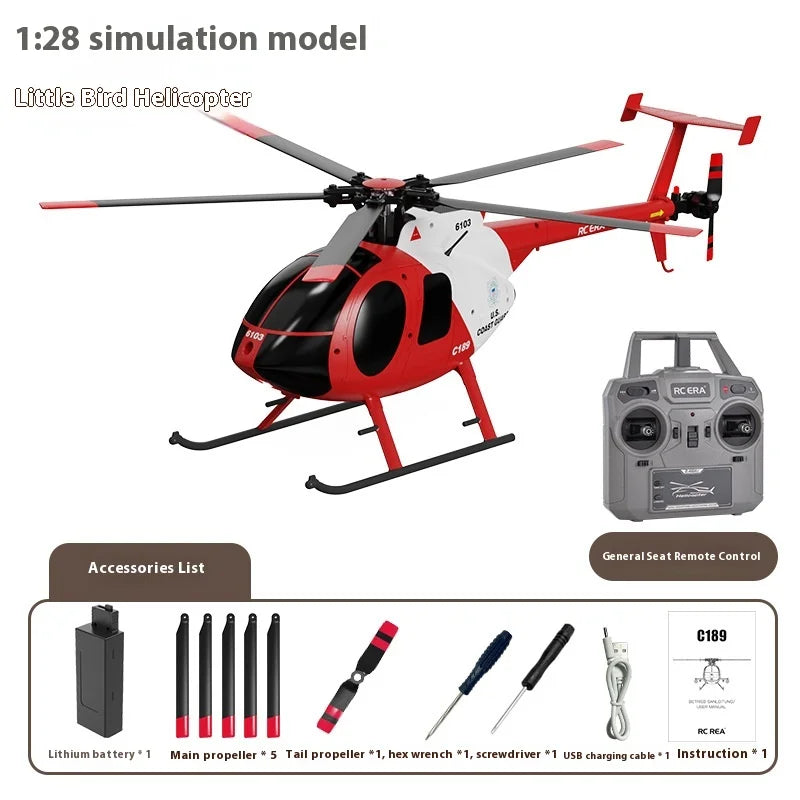 RC Airplane Helicopter Resembling Real Helicopter C189 Bird Helicopter Dual Brushless 4 Channel Simulation Model Birthday Gift