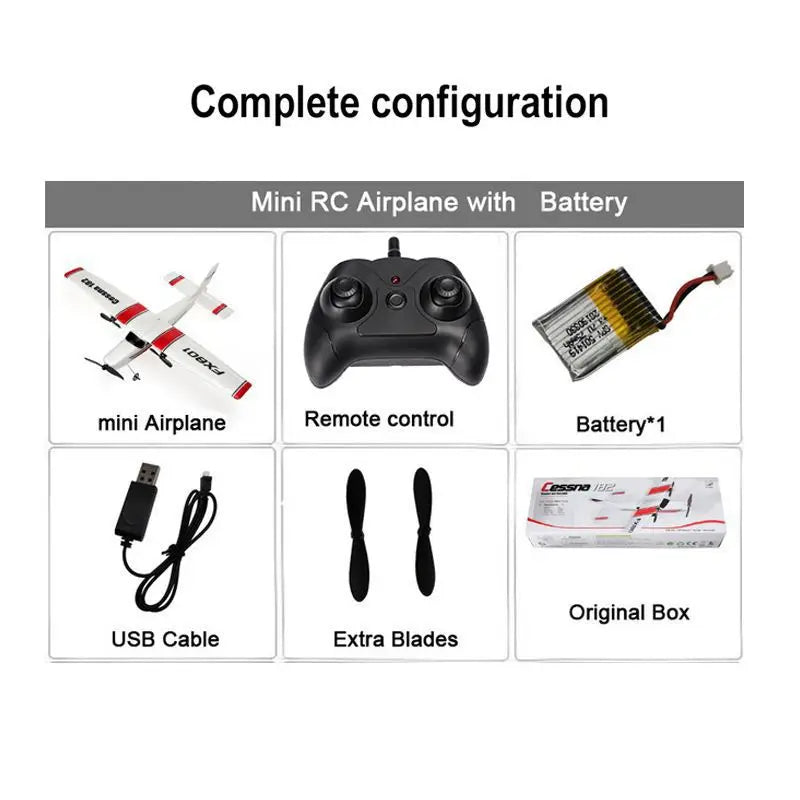 RC Airplane Cessna 182 Fixed Wing RC Foam Airplane Model Airplane Toy Glider