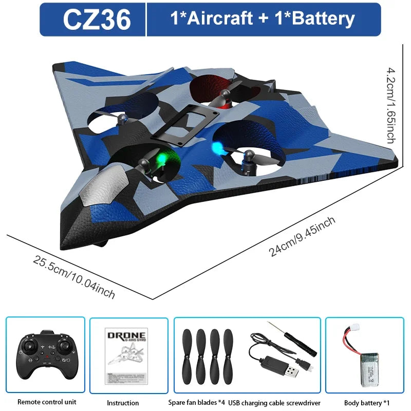 RC Aircraft EPP Foam Stunt Glider Electric Fighter Remote Control Airplane Fall Resistant Plane Toys CZ01 CZ63