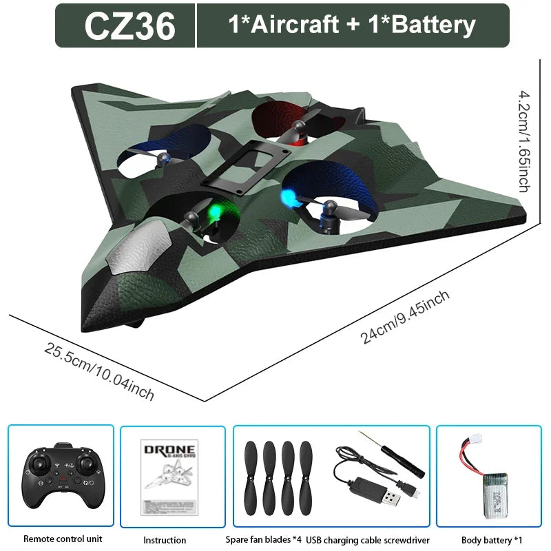 RC Aircraft EPP Foam Stunt Glider Electric Fighter Remote Control Airplane Fall Resistant Plane Toys CZ01 CZ63