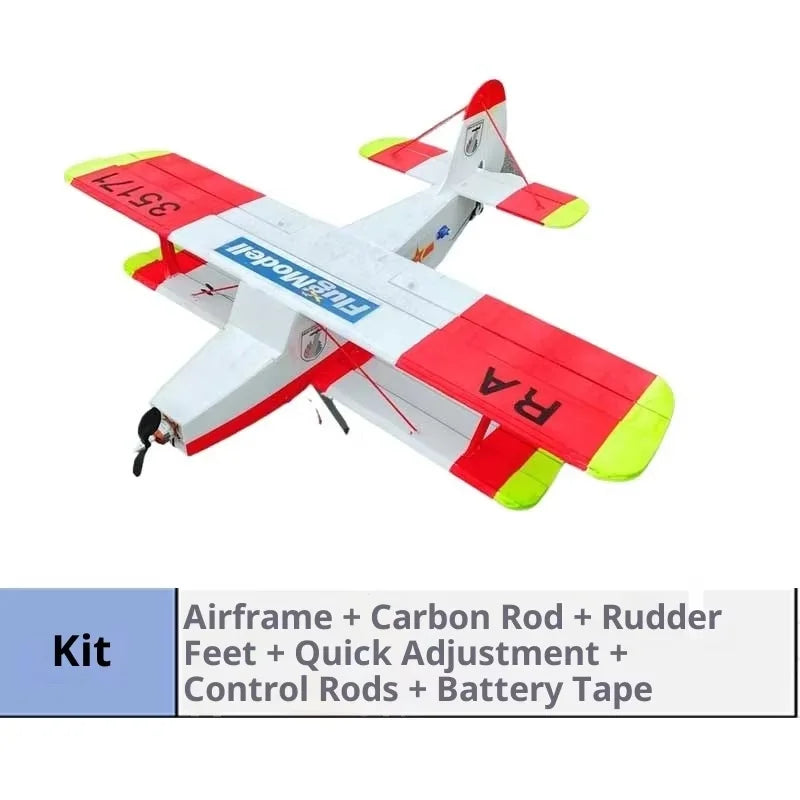 Rc  Short Take-Off And Landing Jungle Biplane 1000mm Wingspan Electric Pp Plate Fixed-Wing Remote-Controlled Model Aircraft